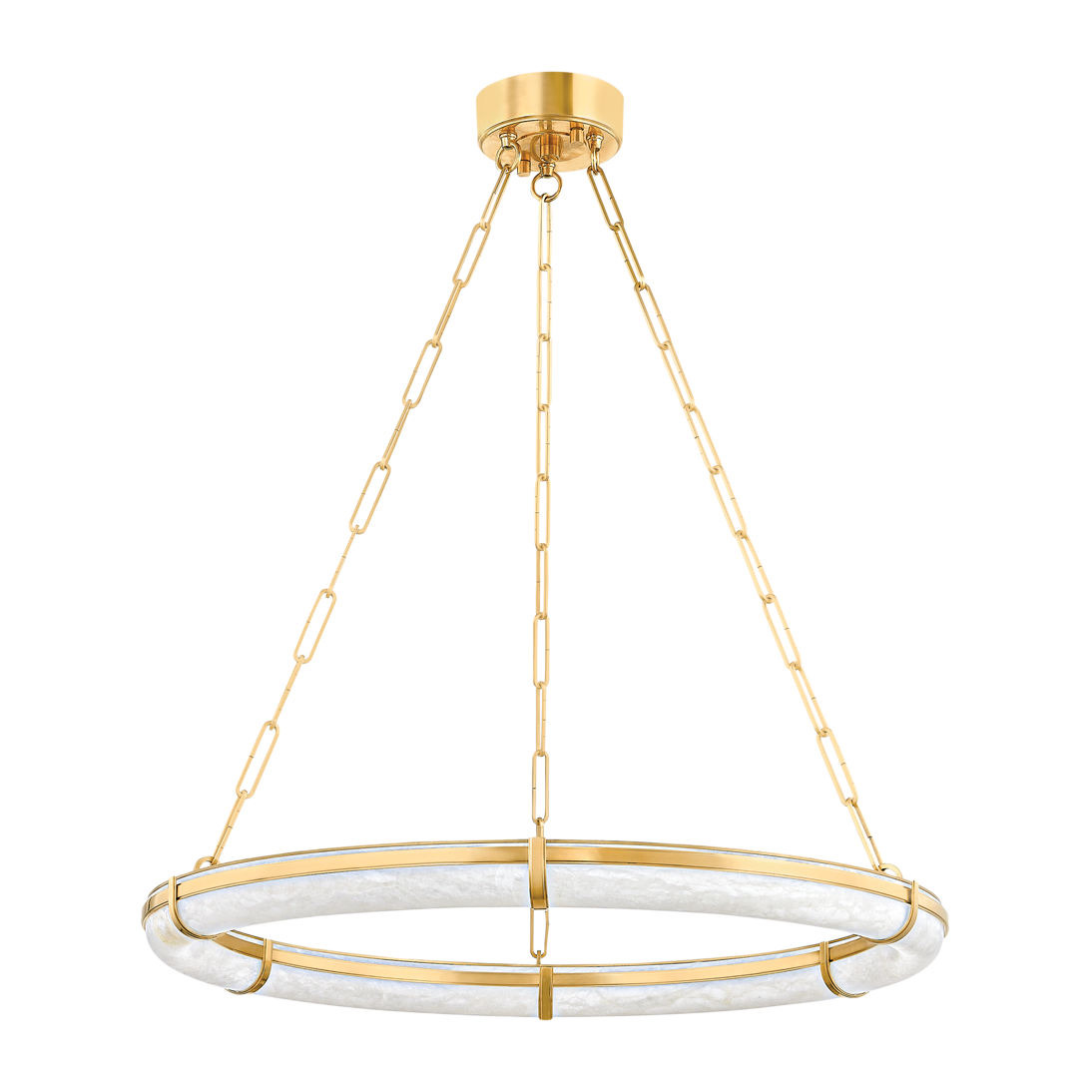 30.5-Inch Aged Brass Single-Light Chandelier / Default Title