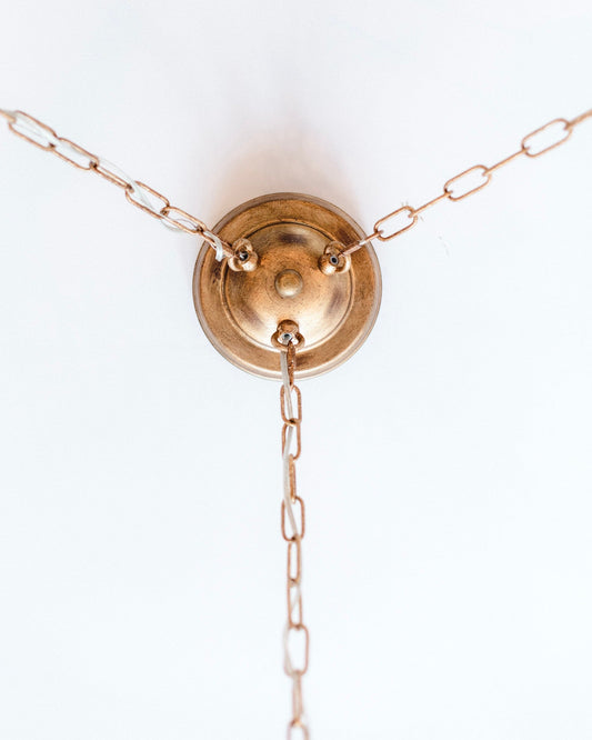 Gold Leaf Quartz Nine-Light Chandelier
