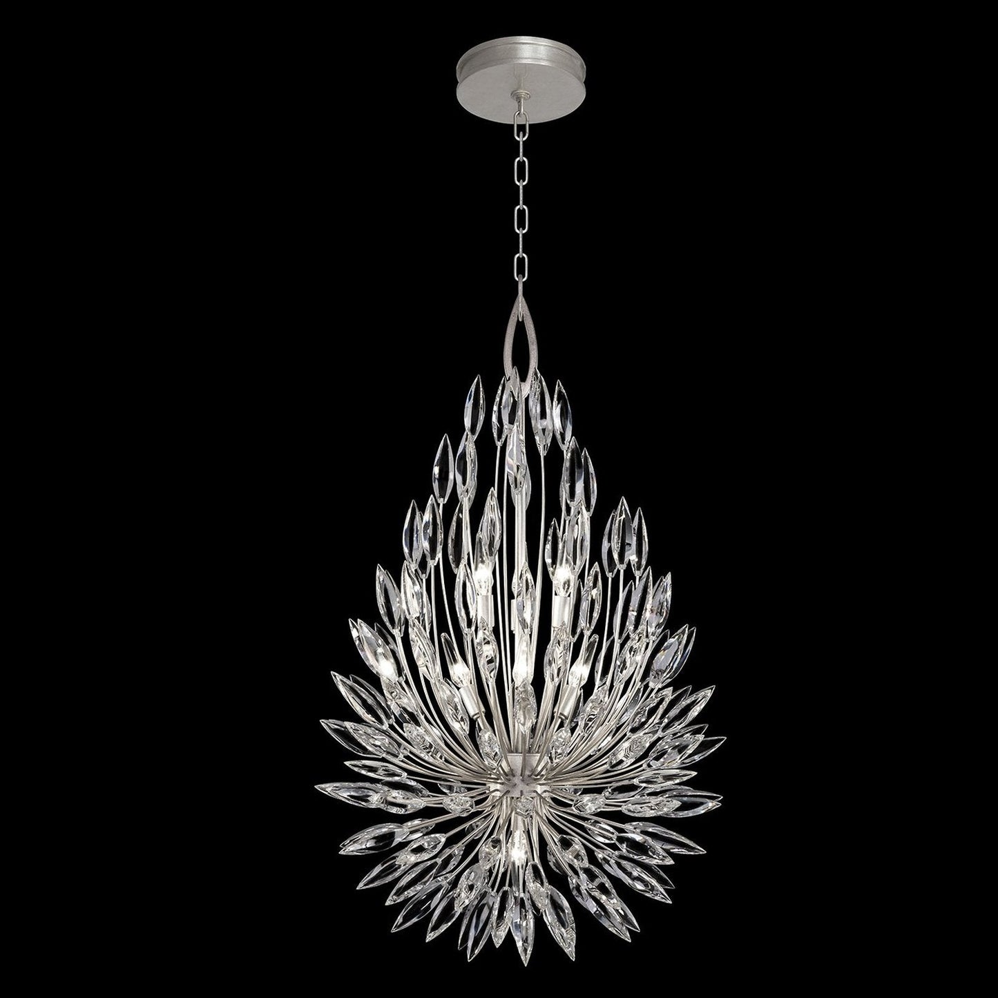 24-Inch Crystal Lily Bud Pendant Light