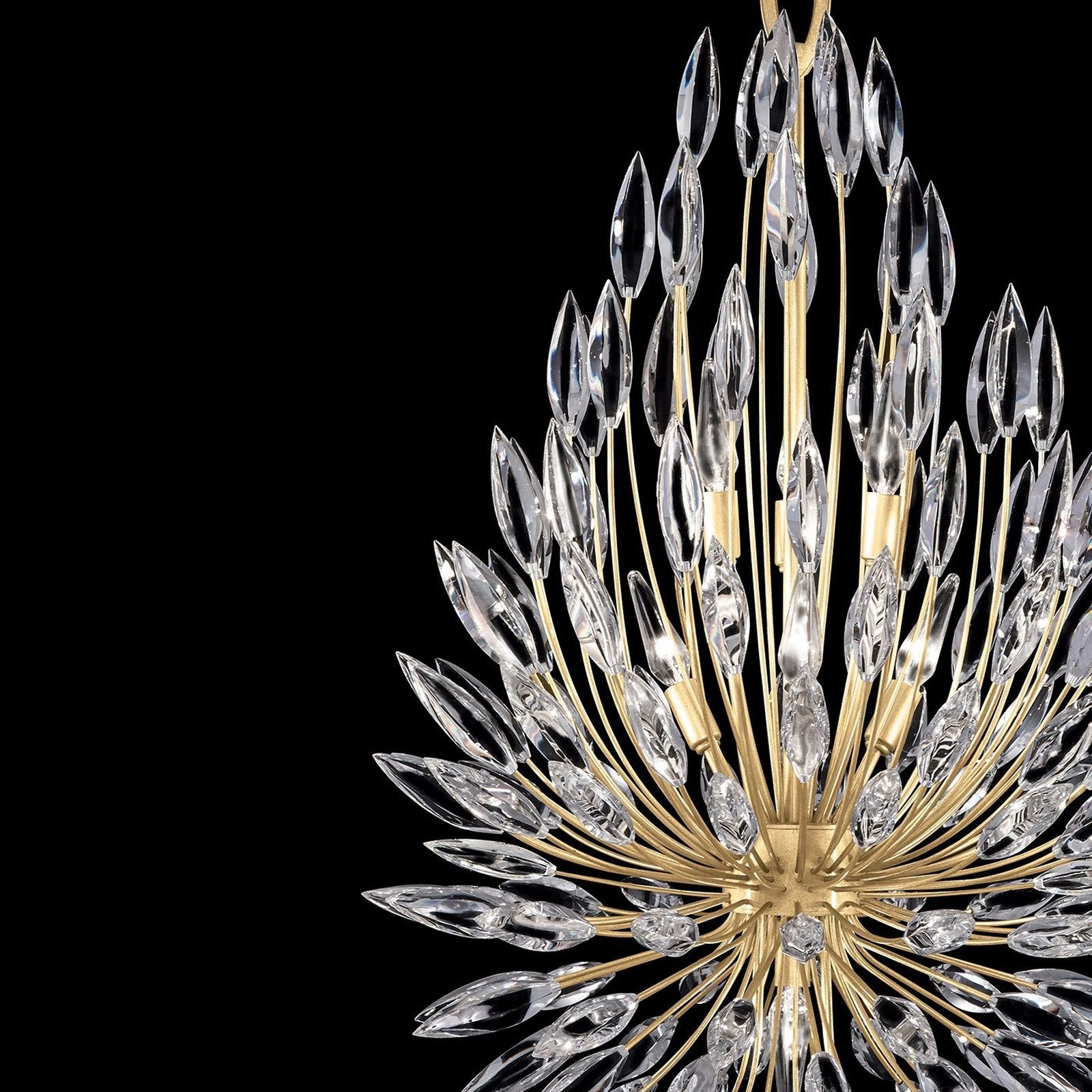 24-Inch Crystal Lily Bud Pendant Light