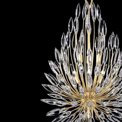 24-Inch Crystal Lily Bud Pendant Light