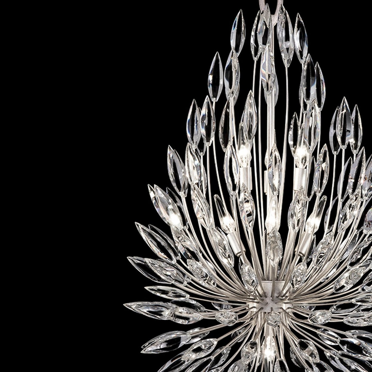 24-Inch Crystal Lily Bud Pendant Light