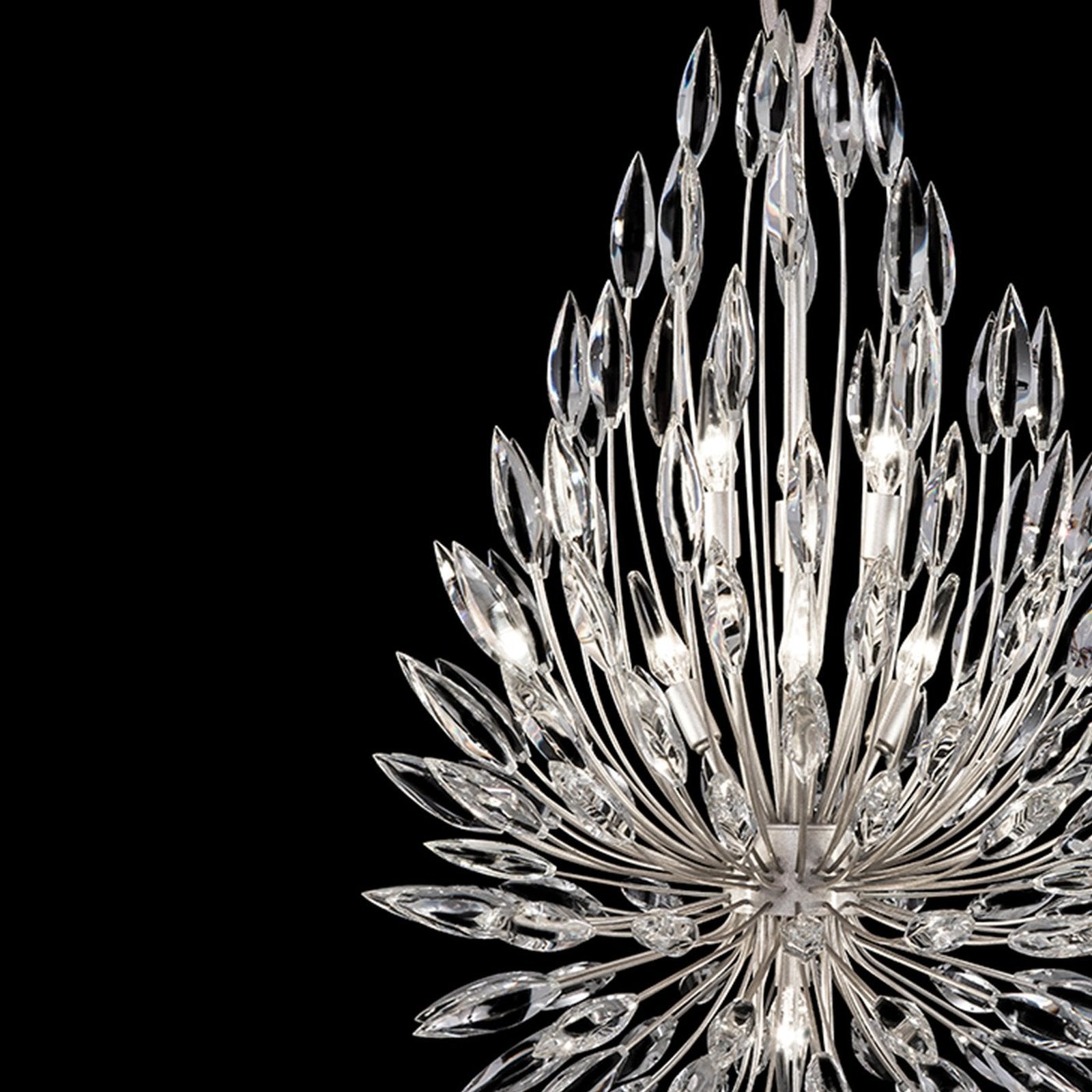 24-Inch Crystal Lily Bud Pendant Light