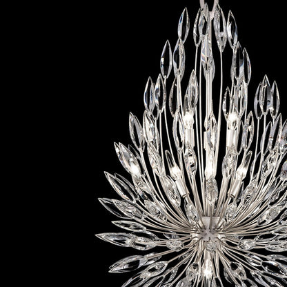 24-Inch Crystal Lily Bud Pendant Light