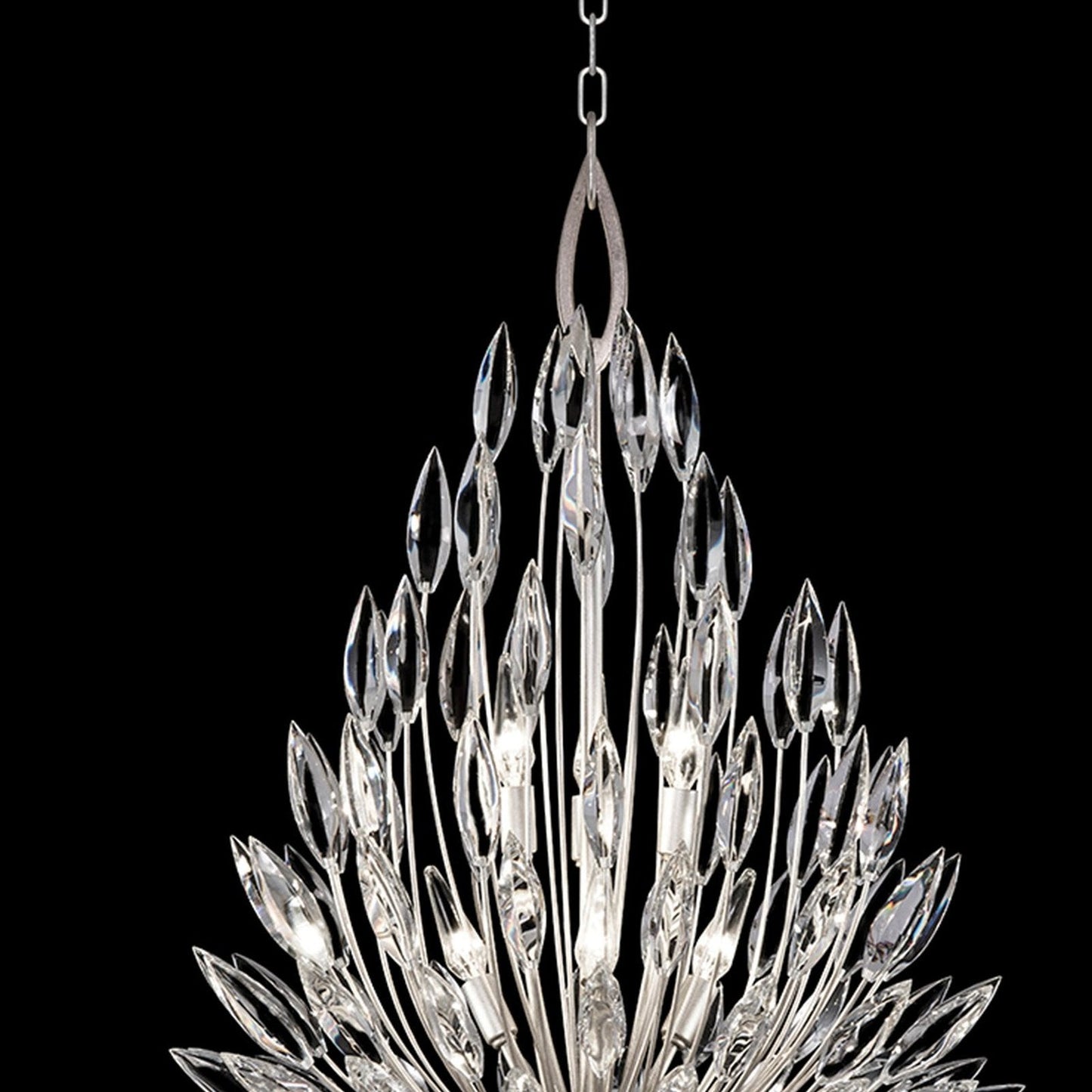 24-Inch Crystal Lily Bud Pendant Light