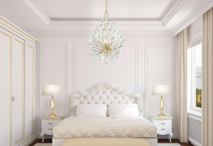 24-Inch Crystal Lily Bud Pendant Light
