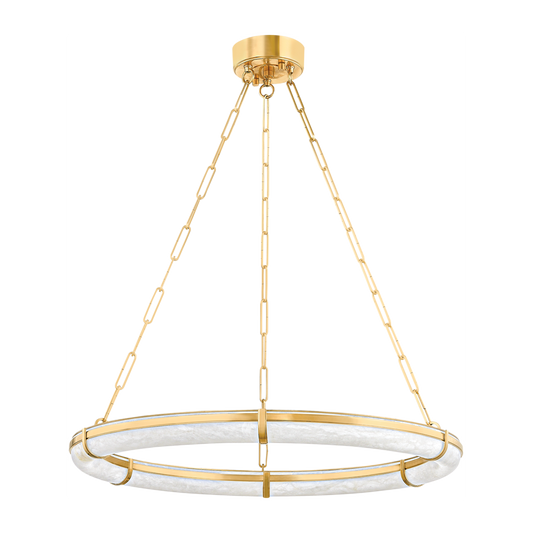 30.5-Inch Aged Brass Single-Light Chandelier / Default Title