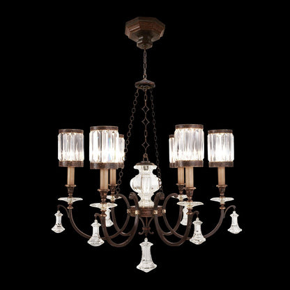 32-Inch Crystal Silver Leaf Chandelier