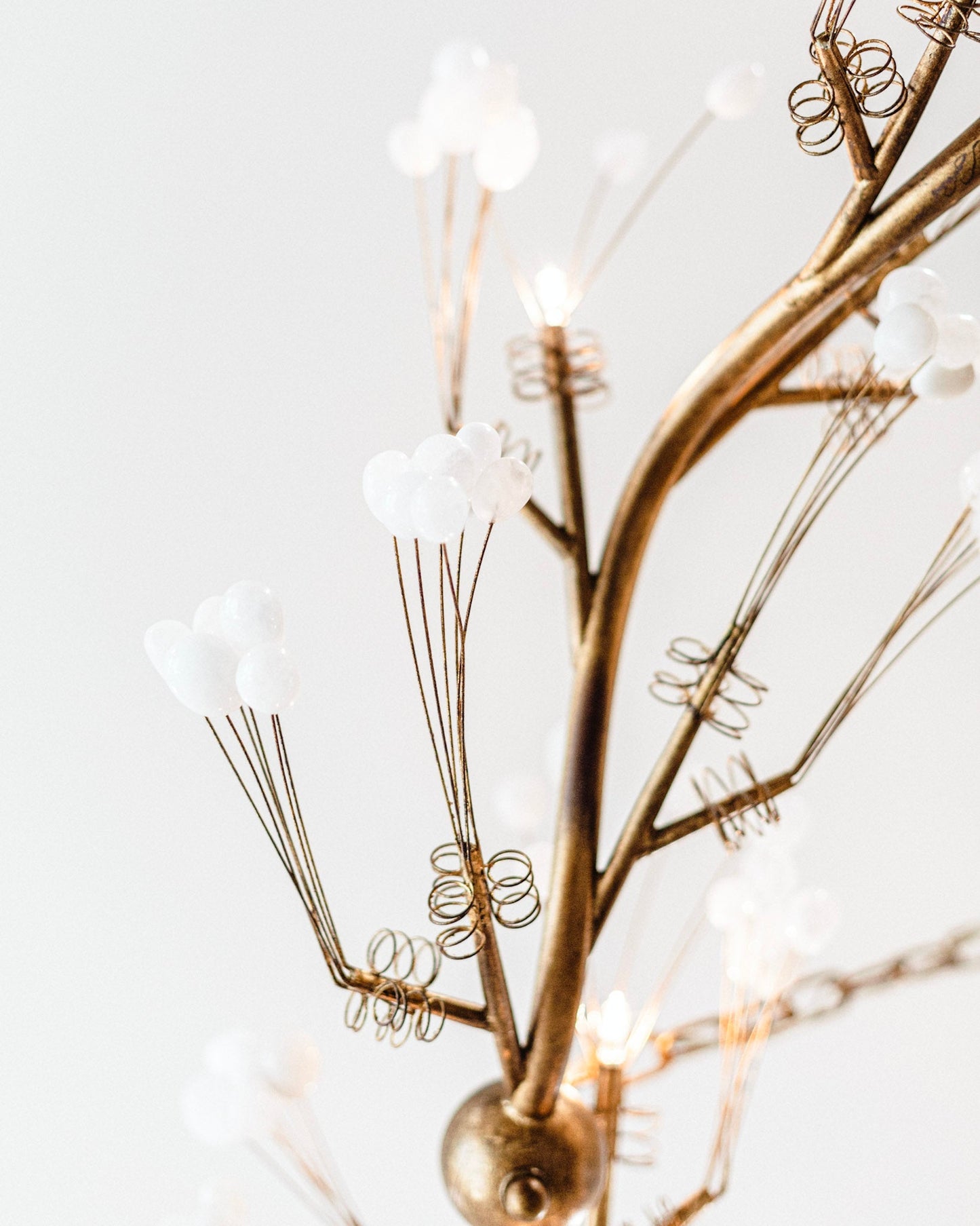 Gold Leaf Quartz Nine-Light Chandelier