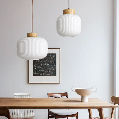 Nordic Wooden Pendant Light / White Light / 41CM