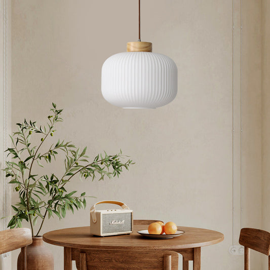 Nordic Wooden Pendant Light / White Light / 25CM